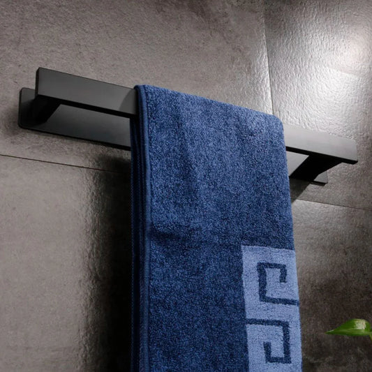 Porte-serviette noir sans perçage moderne contemporain