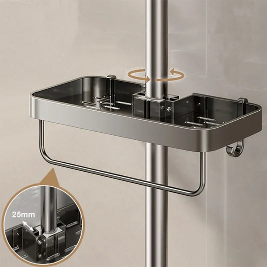 Étagère pour barre de douche en alu - sans percage