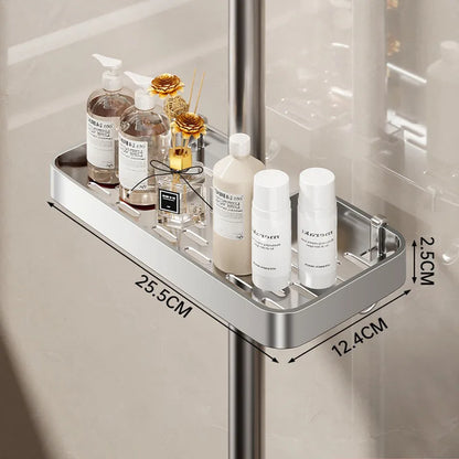 Étagère pour barre de douche en alu - sans percage