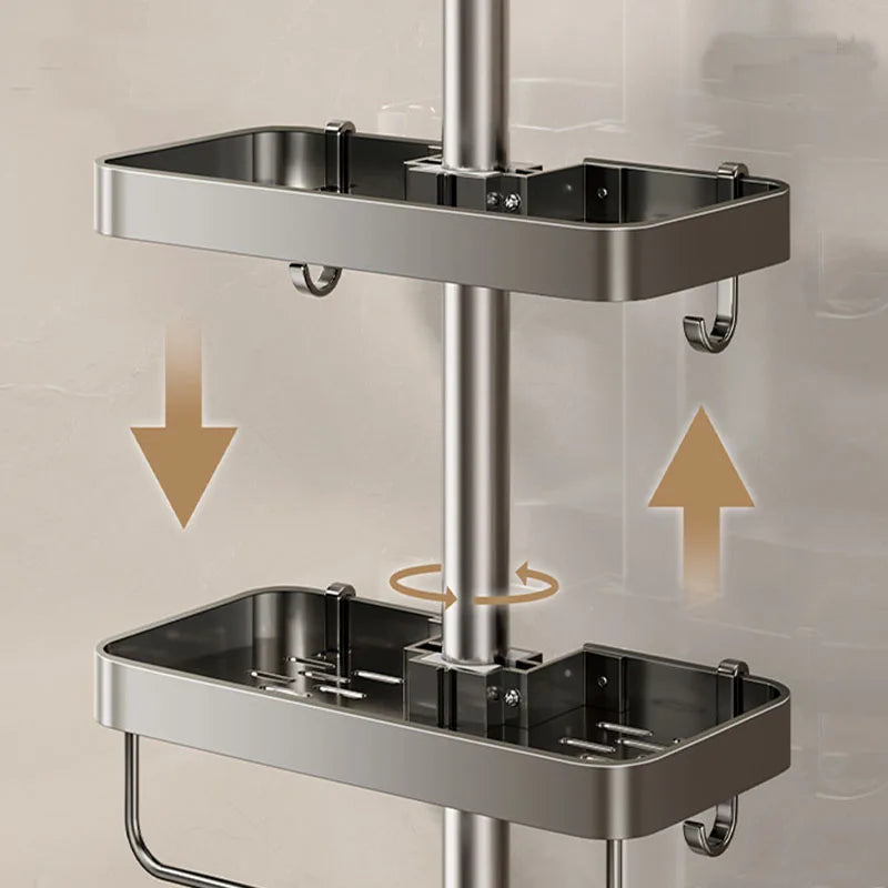 Étagère pour barre de douche en alu - sans percage
