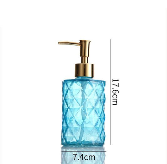 distributeur de savon verre transparent taille