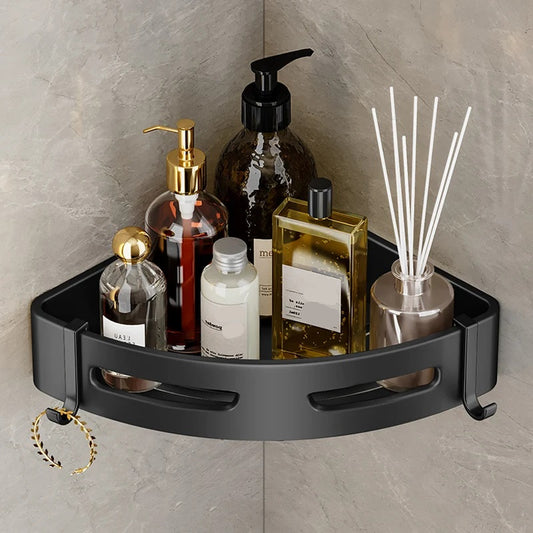 etagère de douche design angle arrondie noir