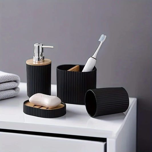Lot de 4 Accessoires de Salle de Bain en céramique marbré avec Distributeur de Savon, Porte-Brosse à Dents, gobelet de Salle de Bain et Porte-Savon, Rose Lot de 4 Accessoires de Salle de Bain en céramique marbré avec Distributeur de Savon, Porte-Brosse à Dents, gobelet de Salle de Bain et Porte-Savon, Rose