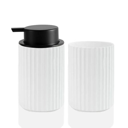 Set salle de bain moderne blanc et noir 
