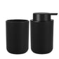 Set pour salle de bain noir distributeur de savon mousse et pot de rangement