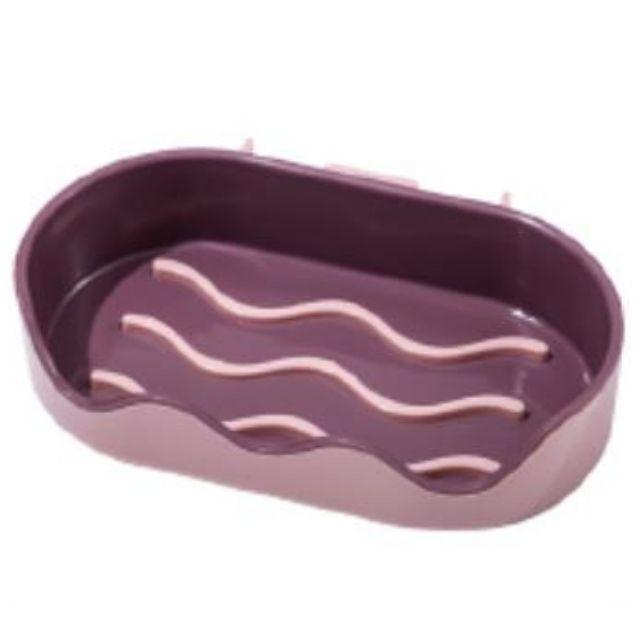 Porte-Savon En PP Violet - 13x9.5x3cm - Distributeur Pratique Pour Savon Liquide Ou Solide - Décoration Salle De Bain