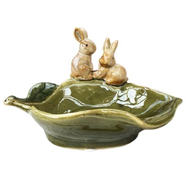 Porte Savon lapin et feuille