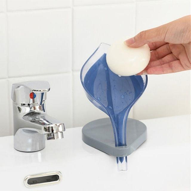 Porte savon en Plastique avec Ventouse forme de feuille